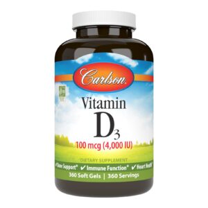 Frasco Carlson Vitamina D3 4000 UI 360 softgels