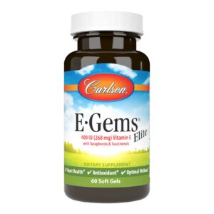 Frasco de Carlson Vitamina E 400 UI 60 cápsulas blandas