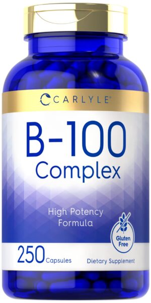 Frasco Carlyle Complejo Vitaminas B-100 250 cápsulas