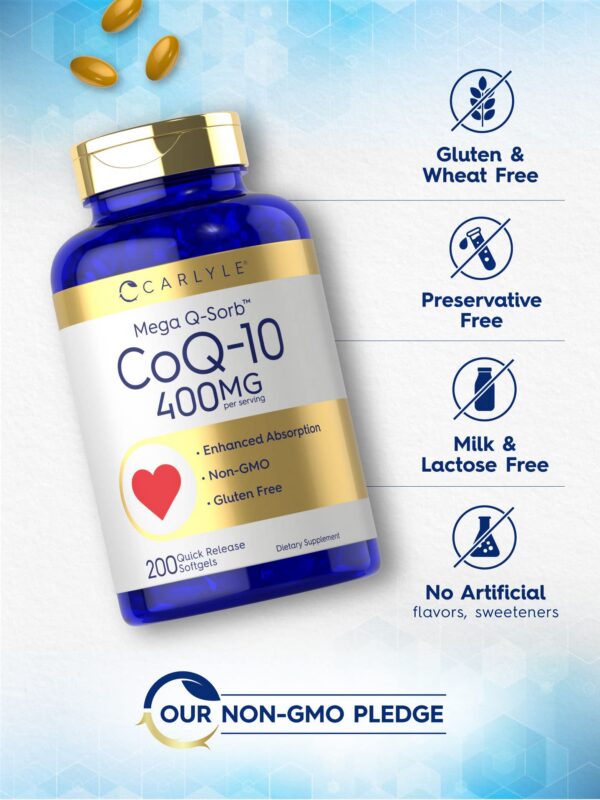 Frasco y etiqueta Carlyle CoQ10