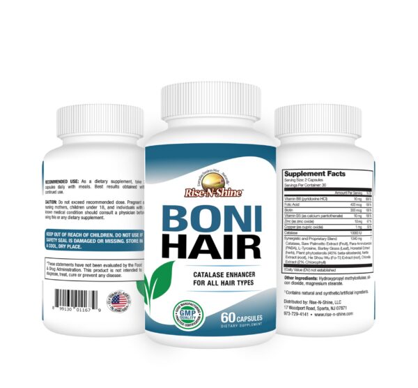 Version 1.0.0 Frasco de catalasa para salud capilar y vitalidad de Rise-N-Shine