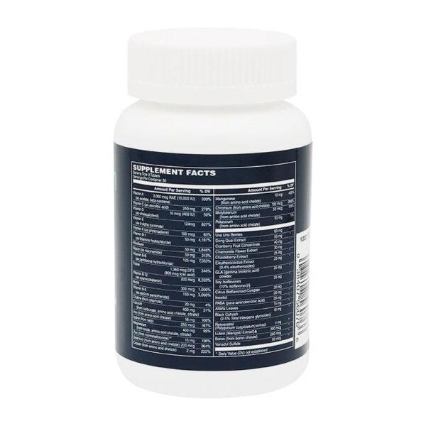 Frasco con certificaciones cGMP en etiqueta