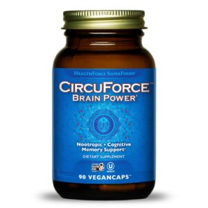 Frasco CircuForce Brain Power HEALTHFORCE 90 cápsulas veganas