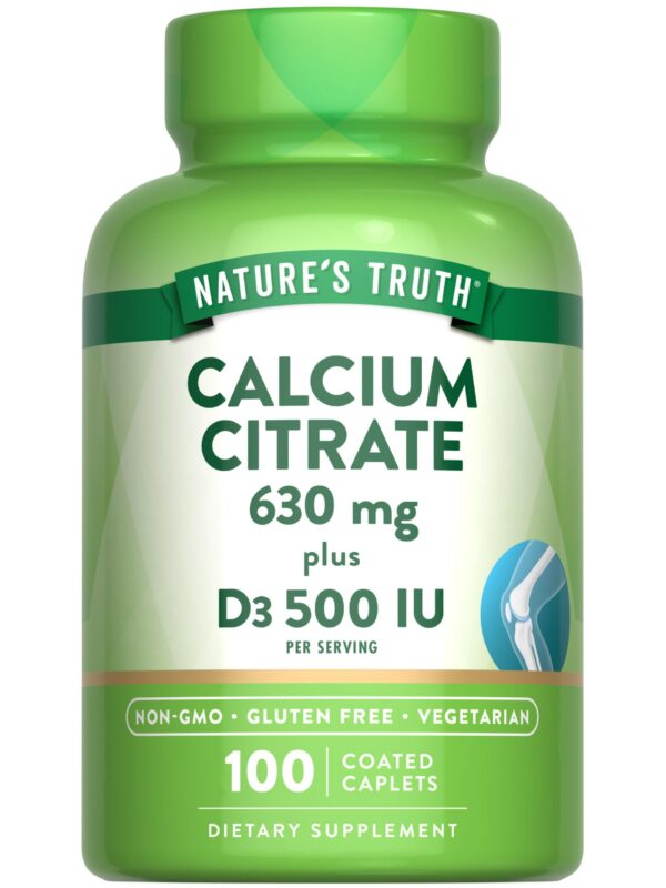 Frasco Nature's Truth Citrato de Calcio con D3