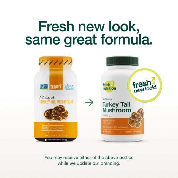 Frasco de extracto de cola de pavo 90 cápsulas