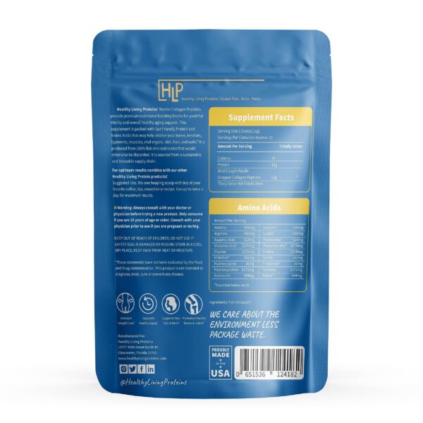 Frasco de colágeno marino HLP con etiqueta