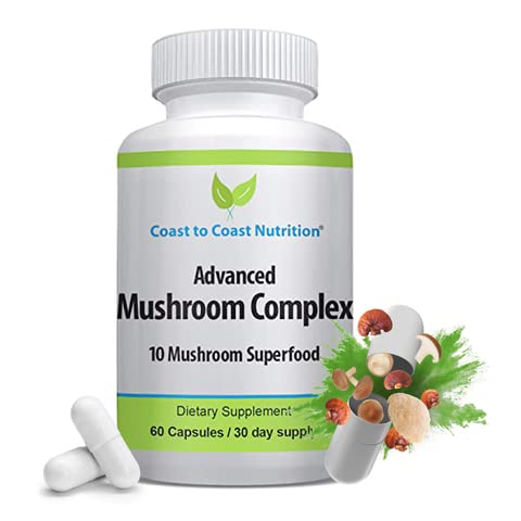 Version 1.0.0 Frasco de Complejo de Hongos 10X Coast to Coast Nutrition