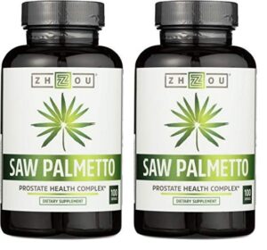 Frascos del complejo prostático Saw Palmetto ZHOU Nutrition