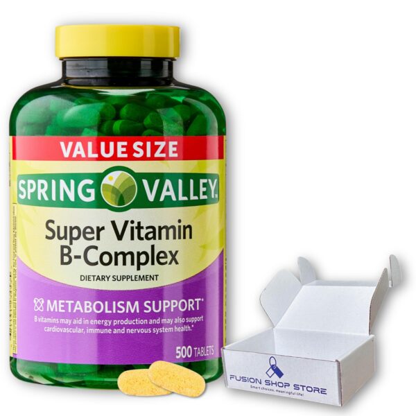 Frasco complejos vitamina B Spring Valley 500 tabletas