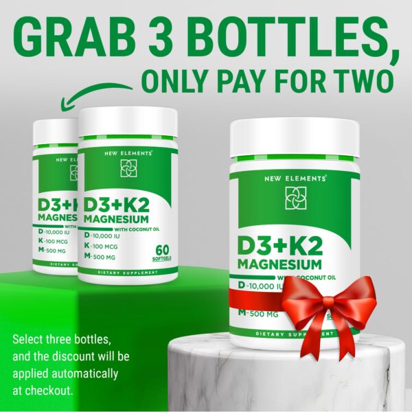 Frasco comprimidos vitamina D3 K2 New Elements