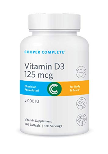 Frasco Cooper Complete vitamina d3 5000 ui suplemento sin alérgenos