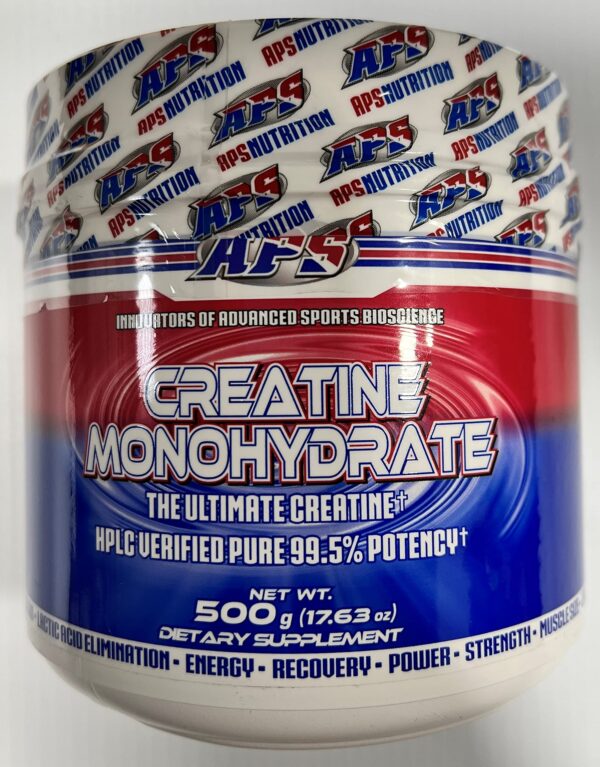 Frasco creatina APS Nutrition monohidrato 500 gramos polvo