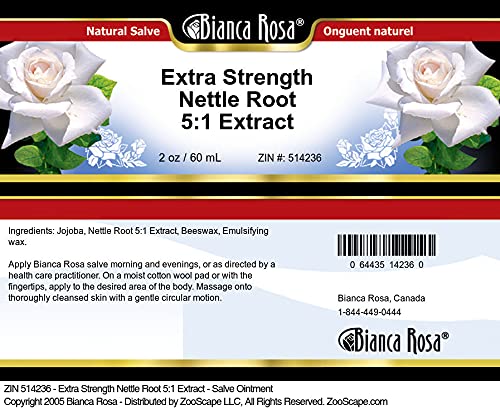 Etiqueta del ungüento raíz de ortiga Bianca Rosa
