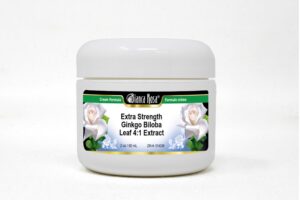 Frasco de crema con extracto de ginkgo biloba alta potencia