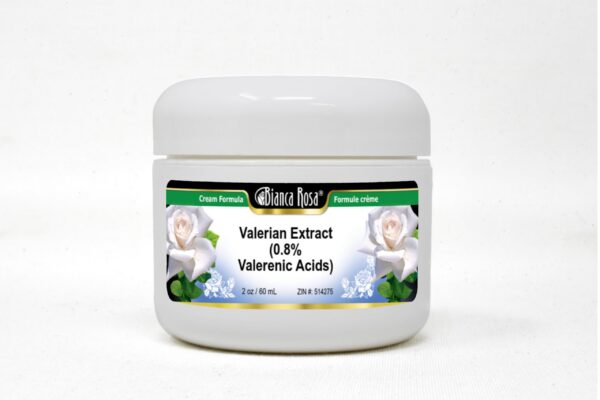 Frasco de crema con extracto de valeriana Bianca Rosa 2oz