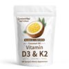 Frasco de Crown Her Naturals Vitamin D3 K2 cápsulas blandas
