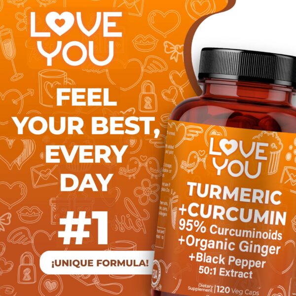 Frasco de suplemento de cúrcuma con BioPerine