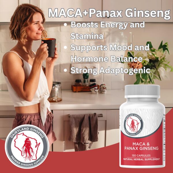 Version 1.0.0 Frasco Dairyland ginseng panax con maca negra roja amarilla
