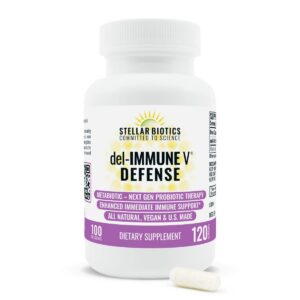 Frasco Del-Immune V Defense Stellar Biotics 120 cápsulas