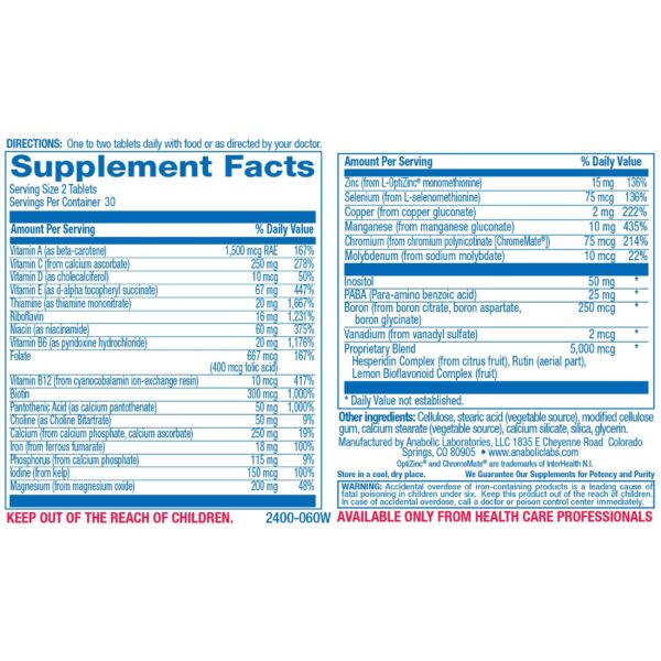 Frasco detalle multivitamínico para adultos mayores de 50