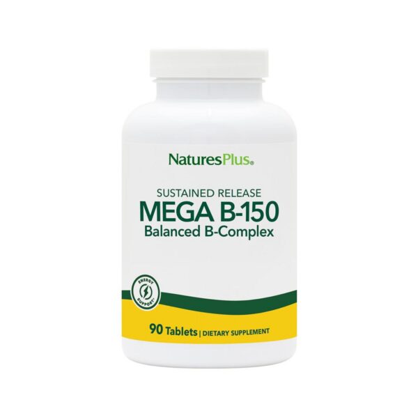 Frasco doble Mega B-150 Natures Plus vitamina B complejo equilibrado
