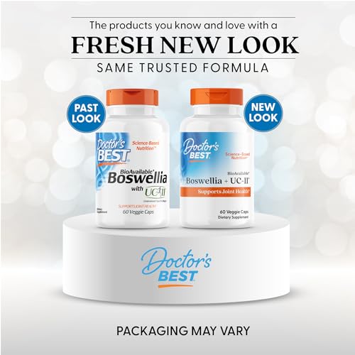 Frasco Doctor's Best Boswellia y UC-II para salud y movilidad articular