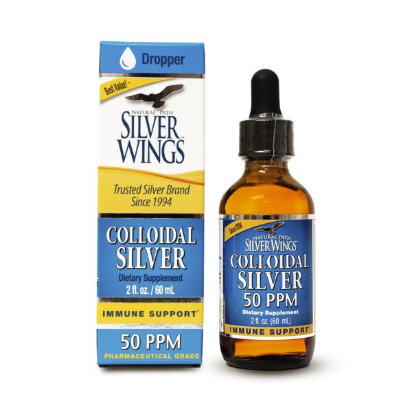 Frasco dosificador 2oz plata coloidal Silver Wings 50ppm