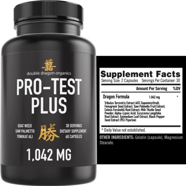 Frasco Double Dragon Organics Pro Test Plus 60 tabletas