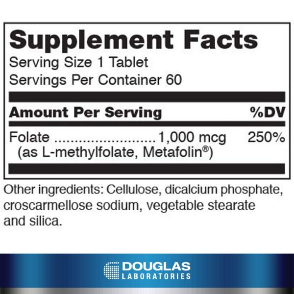 Frasco Douglas Laboratories Methyl Folate vitamina B folato