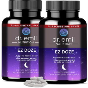 Frasco Dr Emil Nutrition EZ Doze 60 cápsulas veganas
