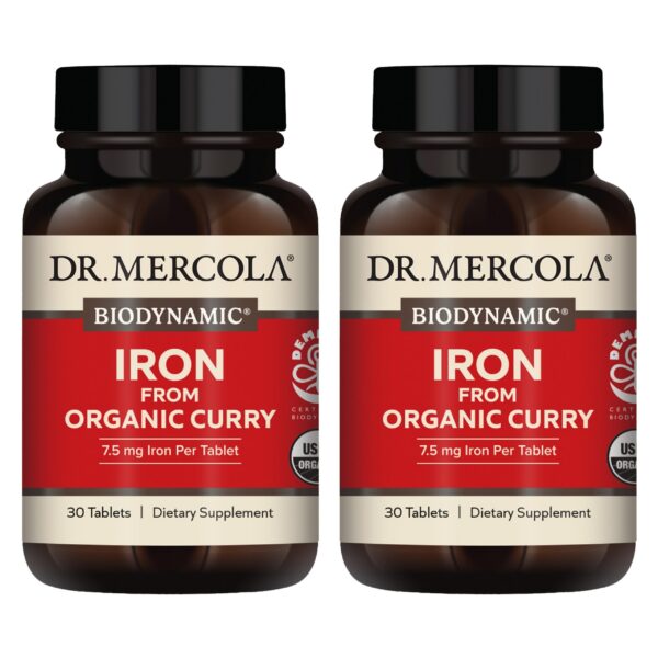 Frasco Dr Mercola Hierro curry orgánico