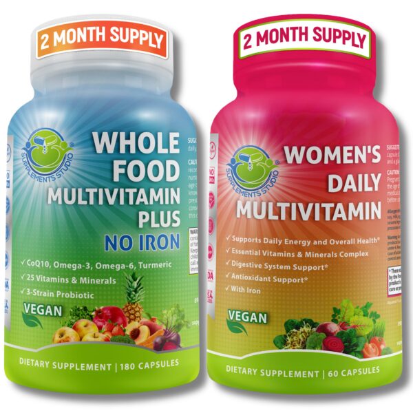 Version 1.0.0 Frasco del dúo de suplementos para mujeres