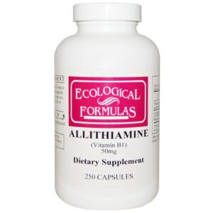 Frasco Ecological Formulas Allitiamina Vitamina B1 250 cápsulas