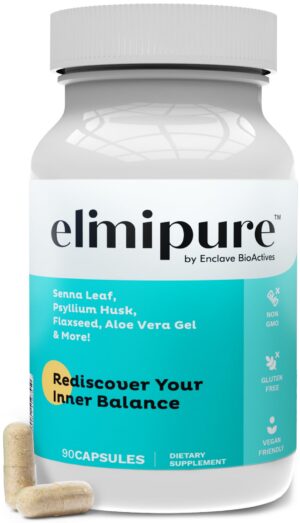 Frasco Elimipure suplemento detox limpieza intensiva intestinal naturales