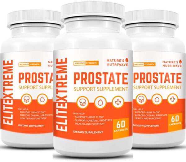 Version 1.0.0 Frasco EliteXtreme suplemento natural con Saw Palmetto y vitaminas