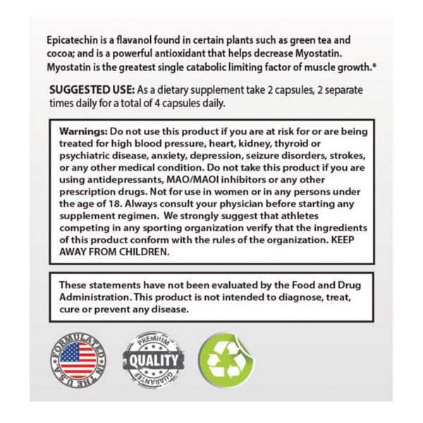 Frasco EPICATECHIN Body Essentials 60 cápsulas para músculos