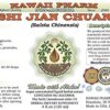 Frasco con etiqueta extracto herbal Shi Jian Chuan Hawaii Pharm