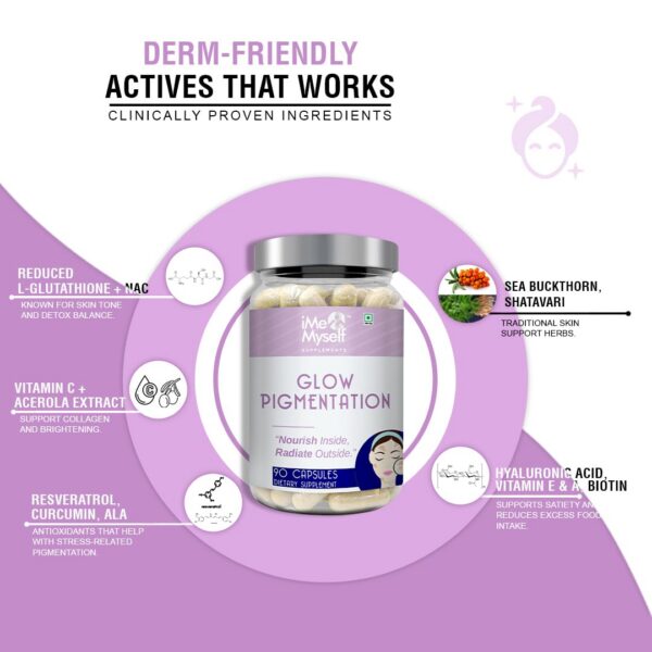 Frasco y etiqueta de iMeMyself Glow