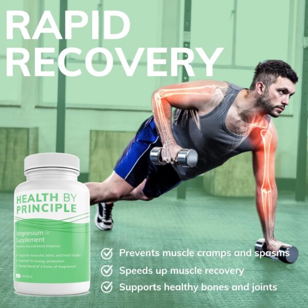 Frasco y etiqueta Health by Principle Magnesio