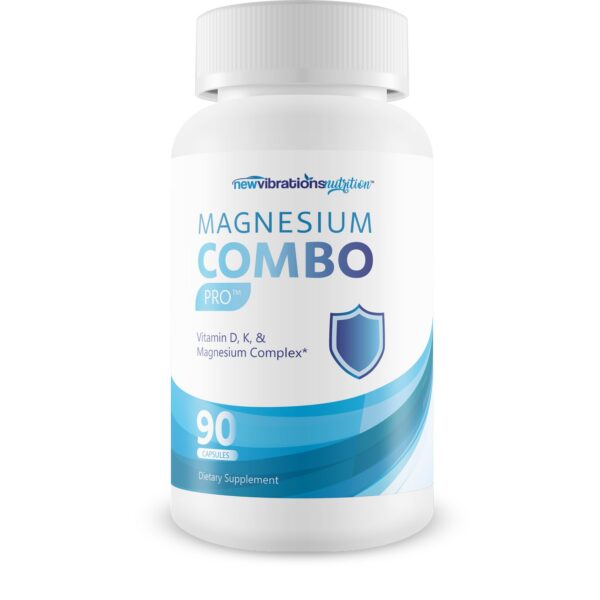 Frasco con etiqueta Magnesium Combo Pro