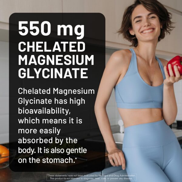 Frasco y etiqueta de NatureWise Magnesio glicinato