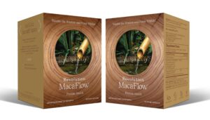 Frasco y etiqueta de Revolution MacaFlow