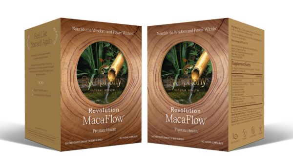 Frasco y etiqueta de Revolution MacaFlow