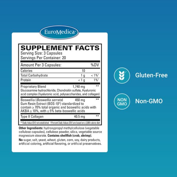 Version 1.0.0 Frasco Euromedica con complemento para articulaciones y cartílago