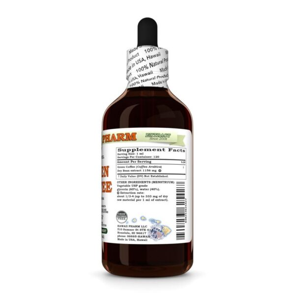 Frasco extracto café verde natural Hawaii Pharm
