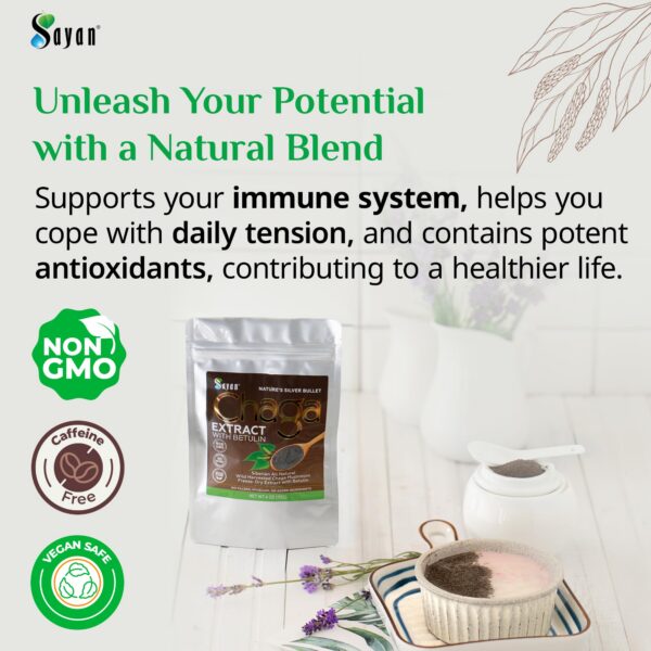 Version 1.0.0 Etiqueta Extracto Chaga con Betulina Sayan 2 onzas