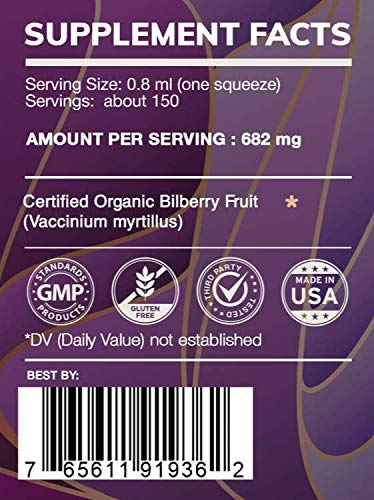 Frasco de extracto herbal de arándano Earth's Love 120ml