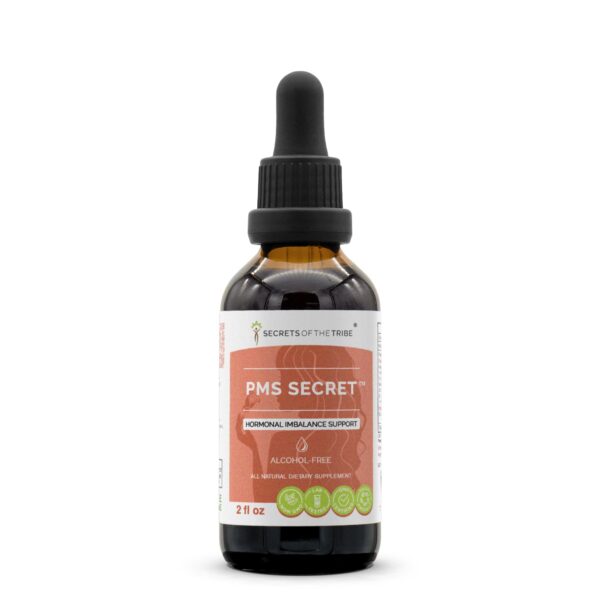 Frasco extracto herbal PMS Secret apoyo hormonal 2 oz