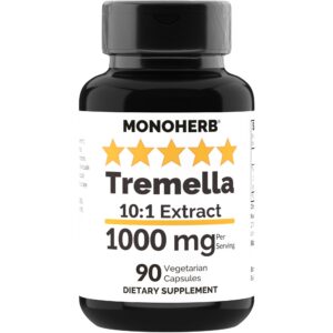Frasco extracto de hongo Tremella MONOHERB 90 cápsulas vegetarianas