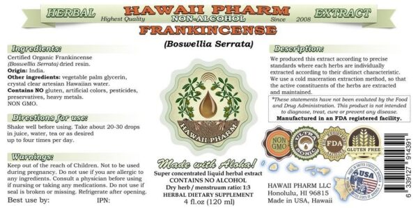 Resina seca de Incienso para suplemento herbal natural